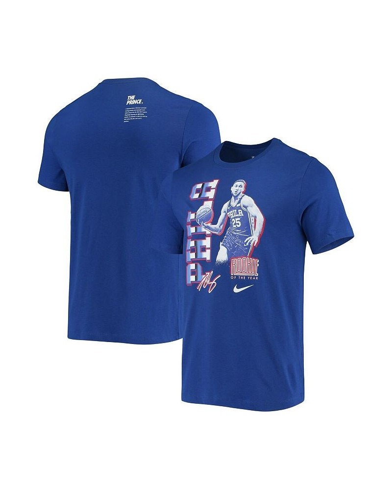 Men's Ben Simmons Blue Philadelphia 76ers Select Series Rookie Of The Year Name And Number T-shirt $26.99 T-Shirts