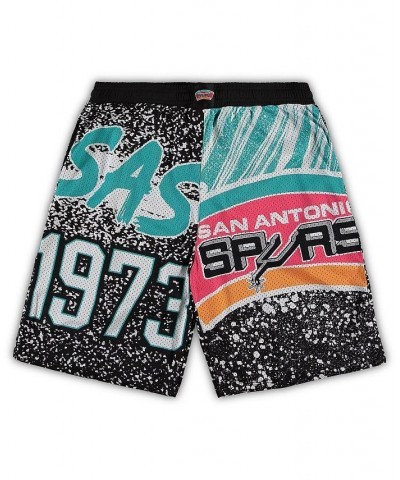 Men's Black San Antonio Spurs Big and Tall Hardwood Classics Jumbotron Shorts $38.70 Shorts