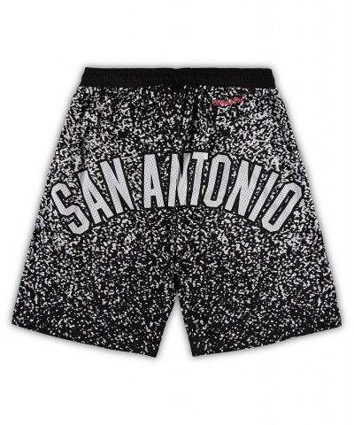 Men's Black San Antonio Spurs Big and Tall Hardwood Classics Jumbotron Shorts $38.70 Shorts