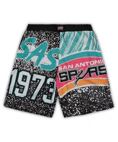 Men's Black San Antonio Spurs Big and Tall Hardwood Classics Jumbotron Shorts $38.70 Shorts