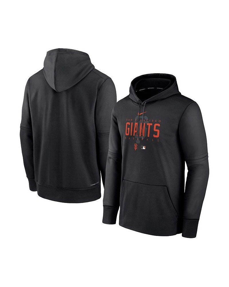 Men's Black San Francisco Giants Authentic Collection Pregame Performance Pullover Hoodie $40.85 Sweatshirt