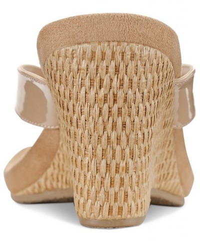 Chicklet Wedge Thong Sandals Tan/Beige $24.99 Shoes