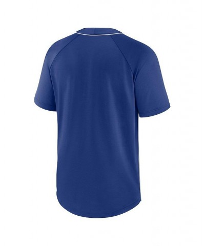 Men's Royal, Silver Chicago Cubs City Plate Performance Henley Raglan T-shirt $37.60 T-Shirts