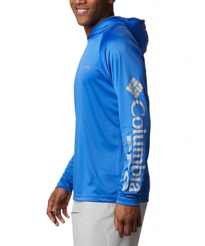 Men's Terminal Tackle UPF 50 Hoodie Blue $31.35 Sweatshirt