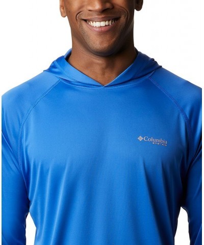 Men's Terminal Tackle UPF 50 Hoodie Blue $31.35 Sweatshirt