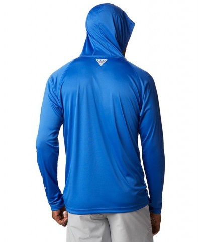 Men's Terminal Tackle UPF 50 Hoodie Blue $31.35 Sweatshirt