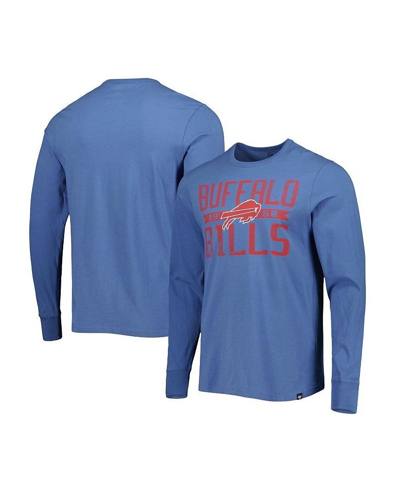 Men's Royal Buffalo Bills Brand Wide Out Franklin Long Sleeve T-shirt $19.80 T-Shirts