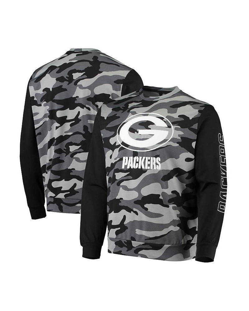 Men's Black Green Bay Packers Camo Long Sleeve T-shirt $31.89 T-Shirts