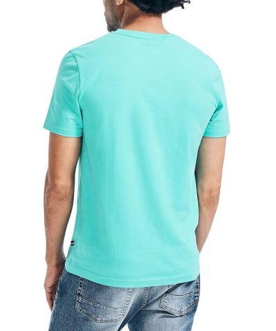 Men's J-Class Logo Classic-Fit Cotton V-Neck T-Shirt Aqua Lagoon $18.21 T-Shirts