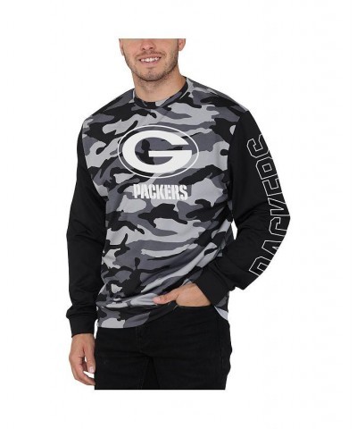 Men's Black Green Bay Packers Camo Long Sleeve T-shirt $31.89 T-Shirts