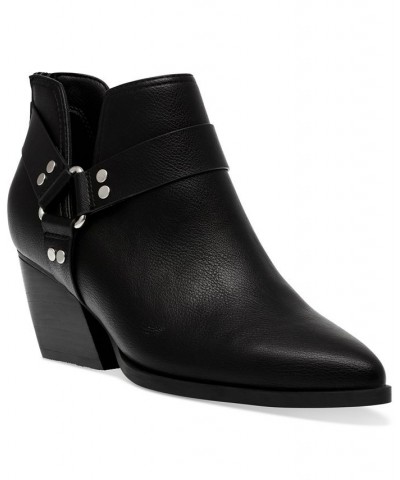 Women's Kramer Harness Ankle Booties Black $48.95 Shoes