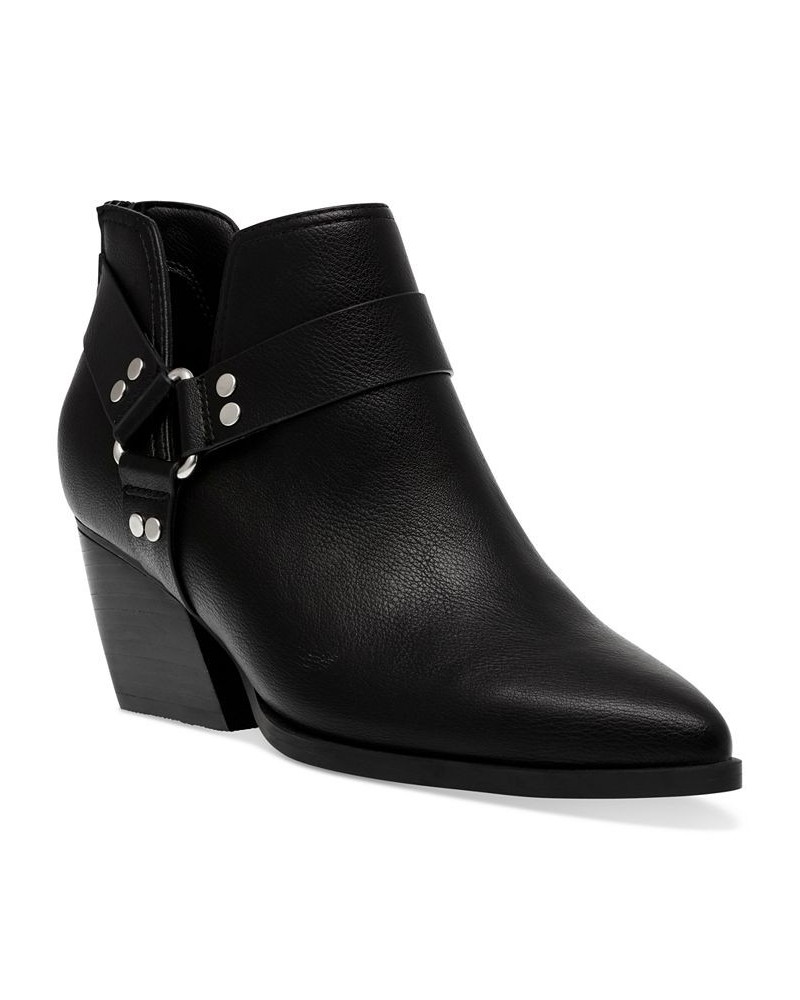 Women's Kramer Harness Ankle Booties Black $48.95 Shoes