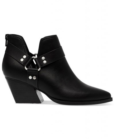 Women's Kramer Harness Ankle Booties Black $48.95 Shoes