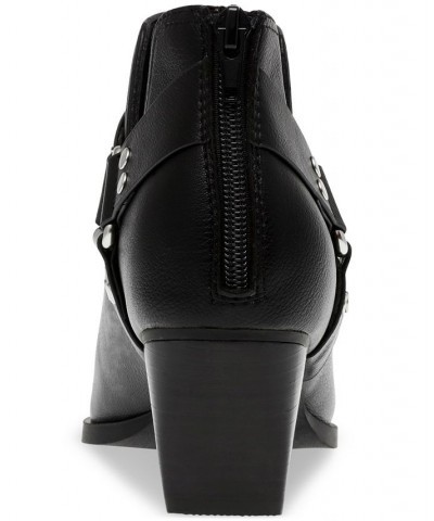 Women's Kramer Harness Ankle Booties Black $48.95 Shoes