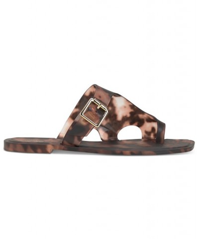 Jicarlie Slip-On Slide Jelly Sandals Brown $35.88 Shoes