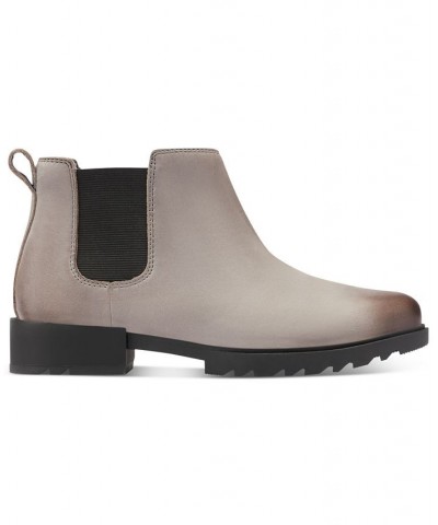 Women's Emelie II Lug Sole Chelsea Booties Gray $38.67 Shoes