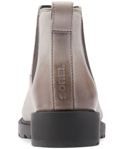 Women's Emelie II Lug Sole Chelsea Booties Gray $38.67 Shoes