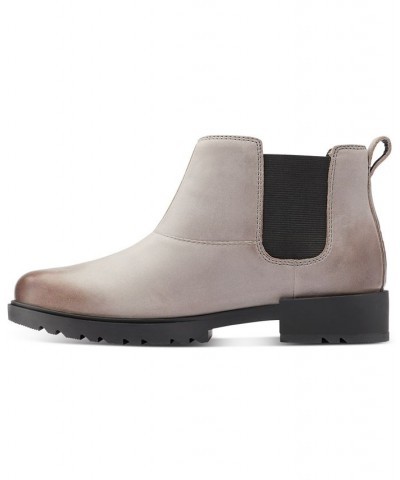 Women's Emelie II Lug Sole Chelsea Booties Gray $38.67 Shoes