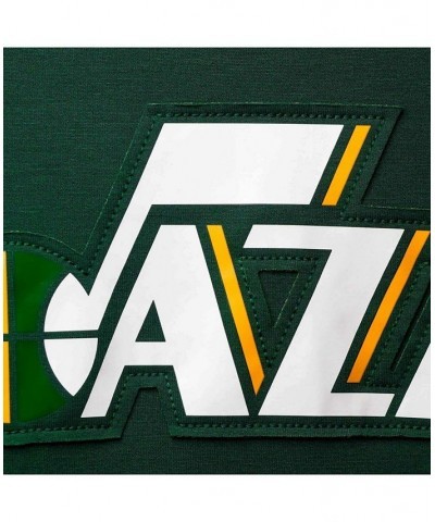 Men's Green and Navy Utah Jazz Linear Logo Comfy Colorblock Tri-Blend Pullover Hoodie $31.61 Sweatshirt