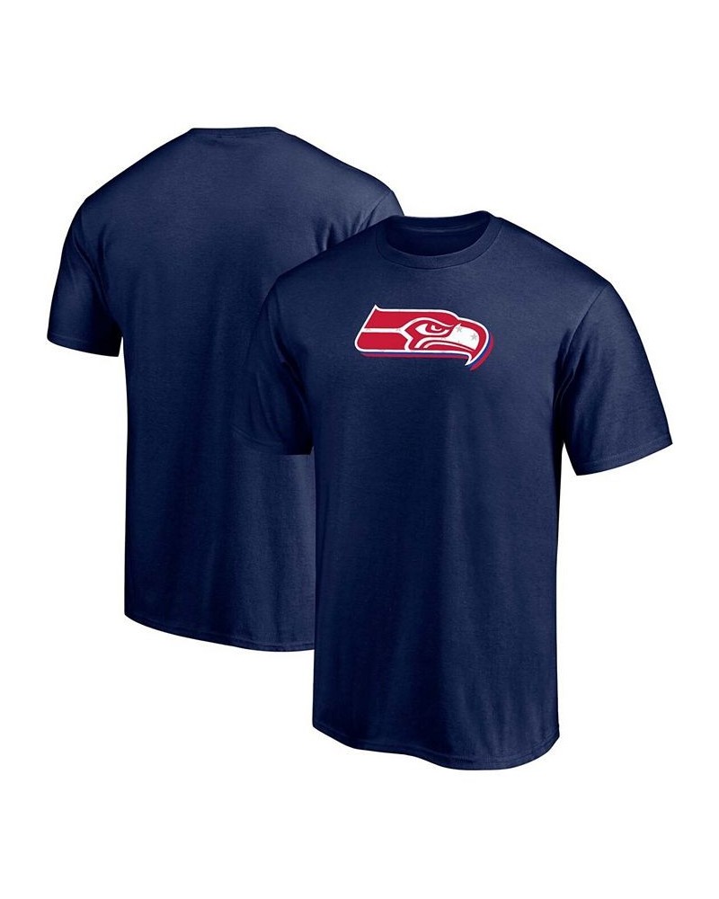 Men's College Navy Seattle Seahawks Red White And Team T-shirt $18.59 T-Shirts