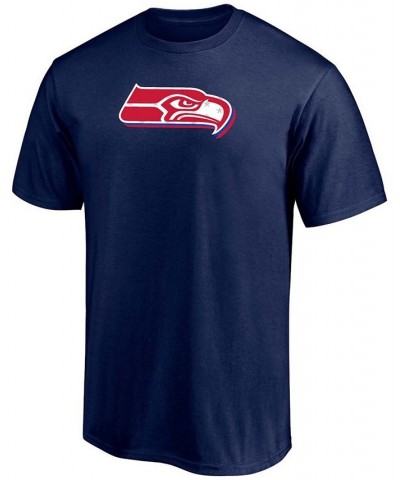 Men's College Navy Seattle Seahawks Red White And Team T-shirt $18.59 T-Shirts