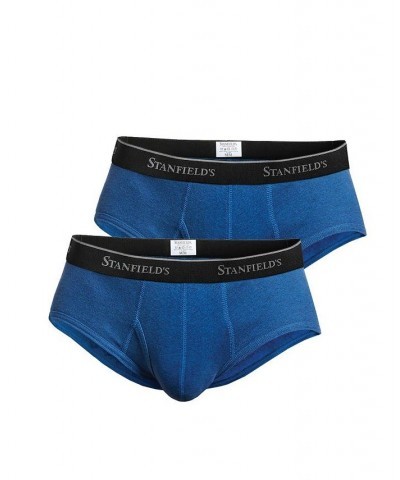 Men's Premium Modern Fit Brief Underwear, Pack of 2 Blue $17.84 Underwear