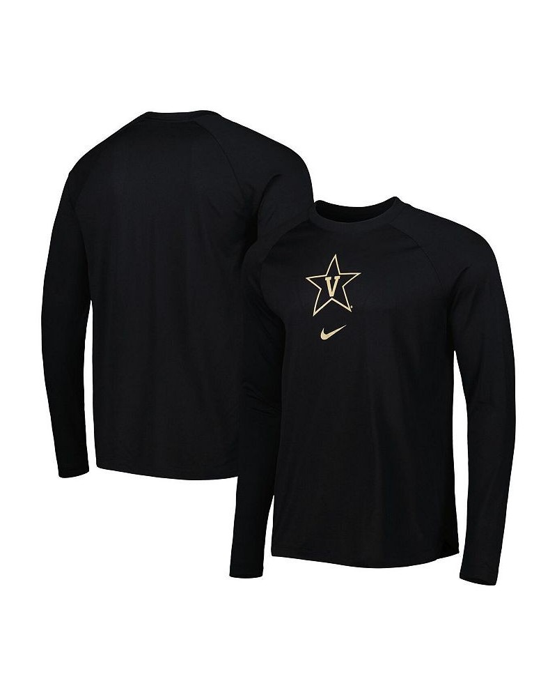 Men's Black Vanderbilt Commodores Spotlight Raglan Performance Long Sleeve T-shirt $28.70 T-Shirts