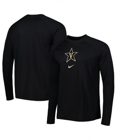 Men's Black Vanderbilt Commodores Spotlight Raglan Performance Long Sleeve T-shirt $28.70 T-Shirts