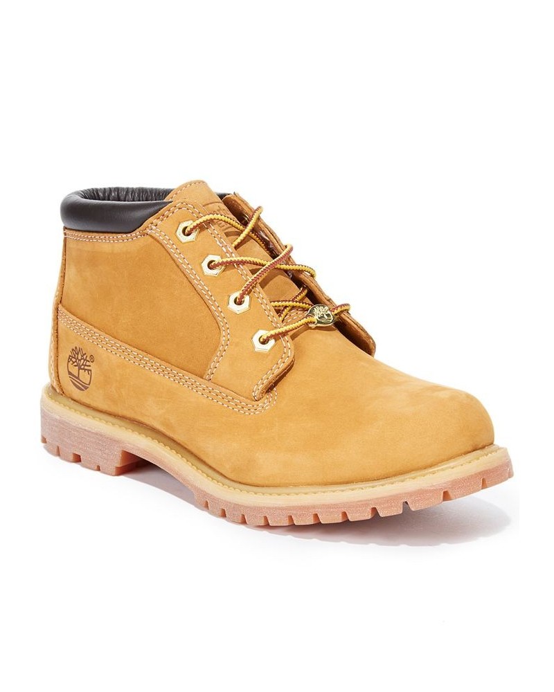 Women's Nellie Lace Up Utility Waterproof Lug Sole Boots Tan/Beige $55.48 Shoes