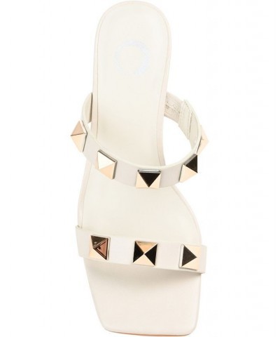 Women's Kirian Studded Sandals Tan/Beige $41.40 Shoes