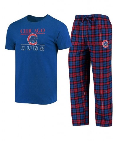 Men's Royal, Red Chicago Cubs Lodge T-shirt and Pants Sleep Set $31.19 Pajama