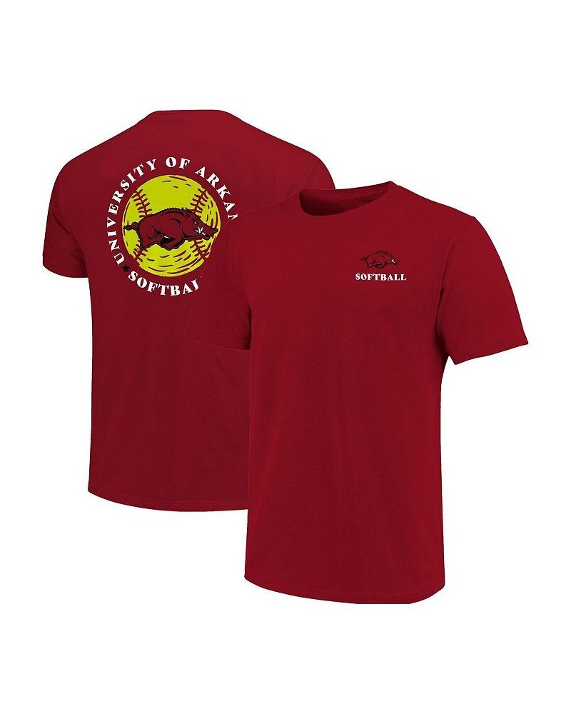 Men's Cardinal Arkansas Razorbacks Softball Seal T-shirt $15.05 T-Shirts