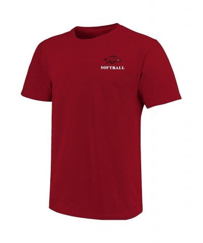 Men's Cardinal Arkansas Razorbacks Softball Seal T-shirt $15.05 T-Shirts