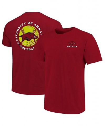 Men's Cardinal Arkansas Razorbacks Softball Seal T-shirt $15.05 T-Shirts