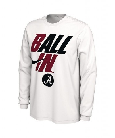 Men's White Alabama Crimson Tide Ball In Bench Long Sleeve T-shirt $16.00 T-Shirts