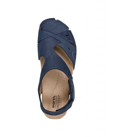 Origins Women's Birdine Flats Dark Blue Leather $39.16 Shoes