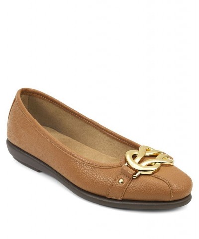 Women's Big Bet Ballet Flats Tan/Beige $48.51 Shoes