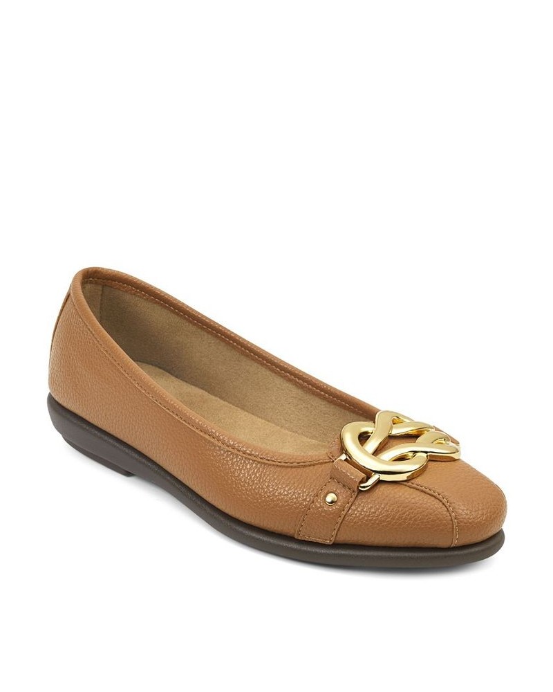 Women's Big Bet Ballet Flats Tan/Beige $48.51 Shoes