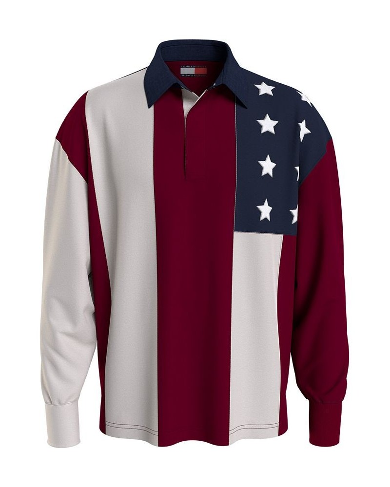 x Shawn Mendes Men's American Flag Rugby Polo Multi $64.79 Polo Shirts