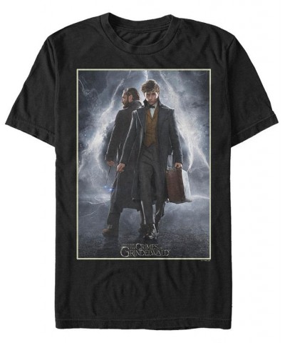 Men's Fantastic Beasts Fantastic Beasts Crimes of Grindelwald Poster Short Sleeve T-shirt Black $16.10 T-Shirts