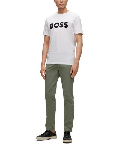 BOSS Men's Slim-Fit Stretch-Cotton Gabarde Chinos Green $72.24 Pants