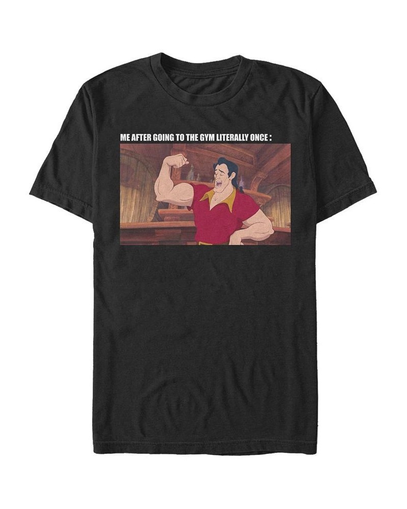 Men's Gaston Gym Meme Short Sleeve Crew T-shirt Black $14.70 T-Shirts