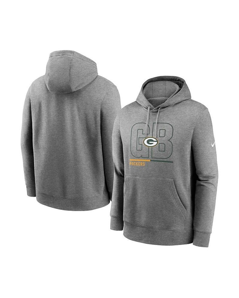 Men's Heathered Gray Green Bay Packers City Code Club Fleece Pullover Hoodie $32.34 Sweatshirt