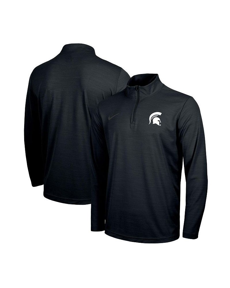 Men's Black Michigan State Spartans Big and Tall Primary Logo Intensity Performance Quarter-Zip Jacket $34.85 Jackets