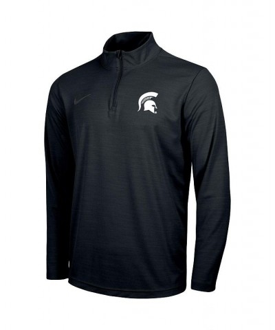 Men's Black Michigan State Spartans Big and Tall Primary Logo Intensity Performance Quarter-Zip Jacket $34.85 Jackets