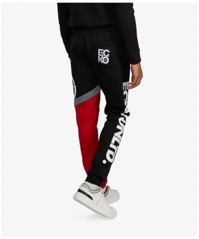 Men's Big and Tall Bold Statement Joggers Red $37.40 Pants