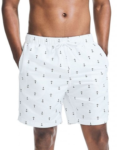 Men's Quick-Dry Anchor-Print 8" Swim Trunks PD02 $20.44 Swimsuits