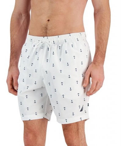 Men's Quick-Dry Anchor-Print 8" Swim Trunks PD02 $20.44 Swimsuits