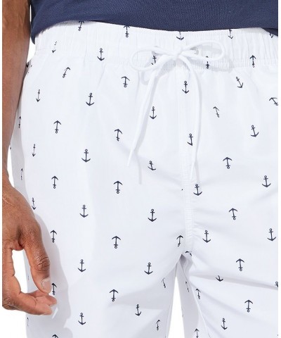 Men's Quick-Dry Anchor-Print 8" Swim Trunks PD02 $20.44 Swimsuits