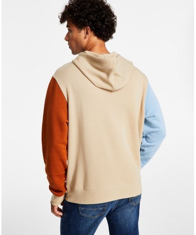 Men's Remix Colorblocked Hoodie Sweatshirt Tan/Beige $17.66 Sweatshirt